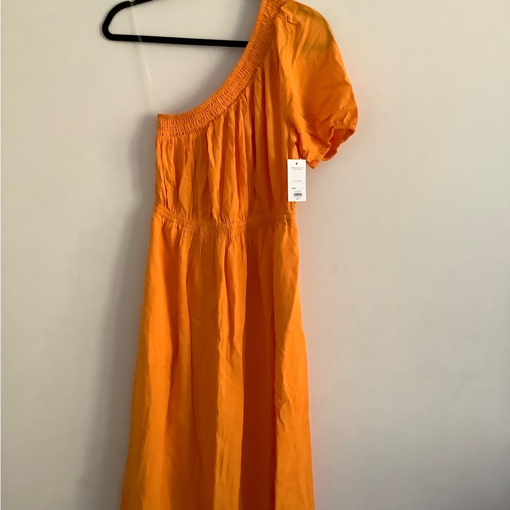 Nine West Orange One Shoulder Dress